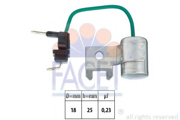 FACET 0.0179/95 Condenser, ignition